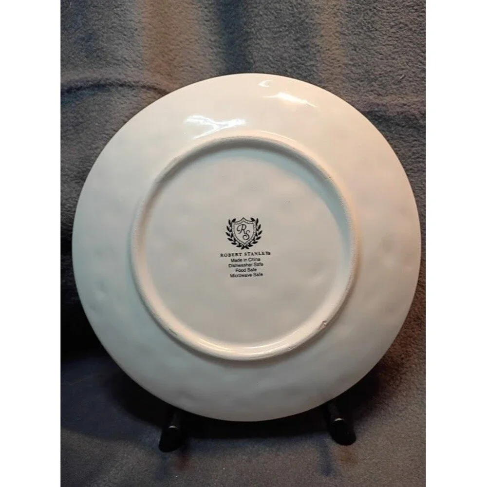 Set/2 Robert Stanley Harvest Pumpkin Salad Dessert Plates Fall Thanksgiving 1C